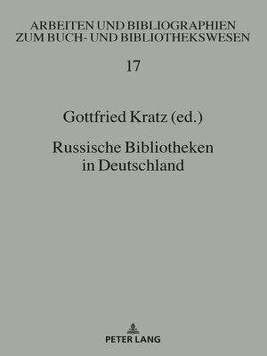 cover image of Russische Bibliotheken in Deutschland